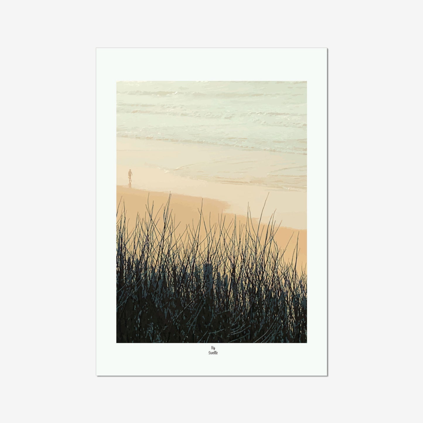 Affiche Winter Time Warm, plage et océan, illustration By Swelle