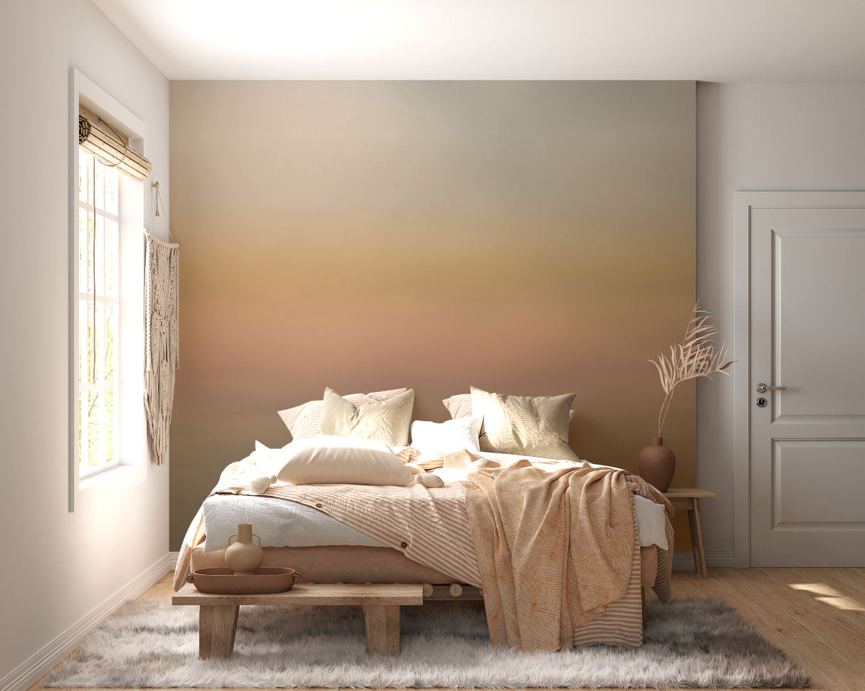 Papier peint Soft Sunset – dégradé de couleurs inspiré du coucher de soleil.