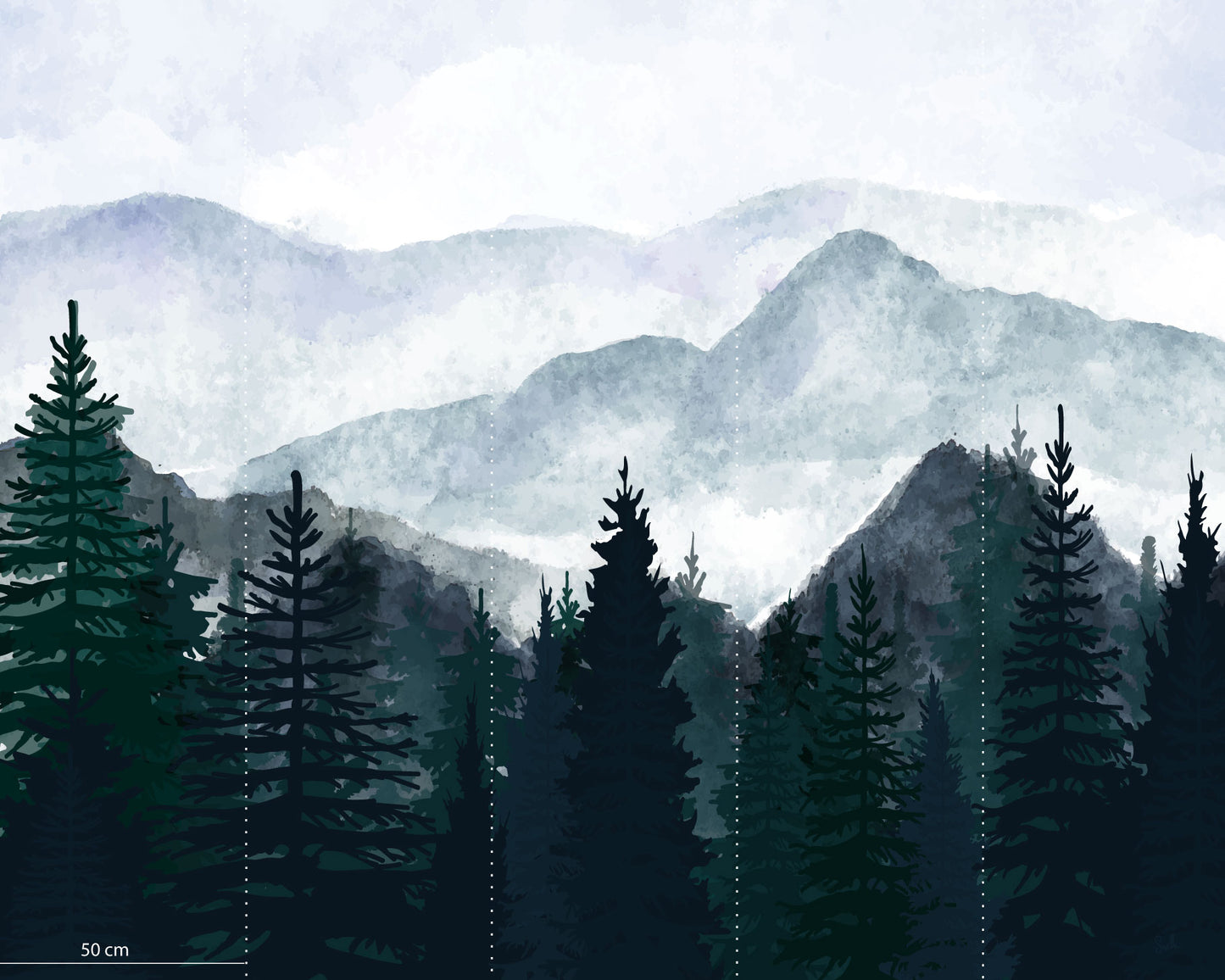 Papier-peint panoramique "La Montagne"