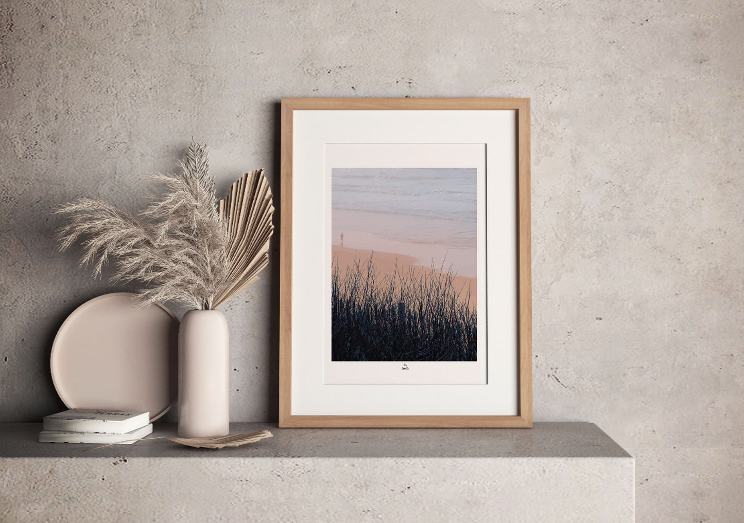 Affiche “Winter Time” – Plage & Océan | Illustration d’Art –  pink edition