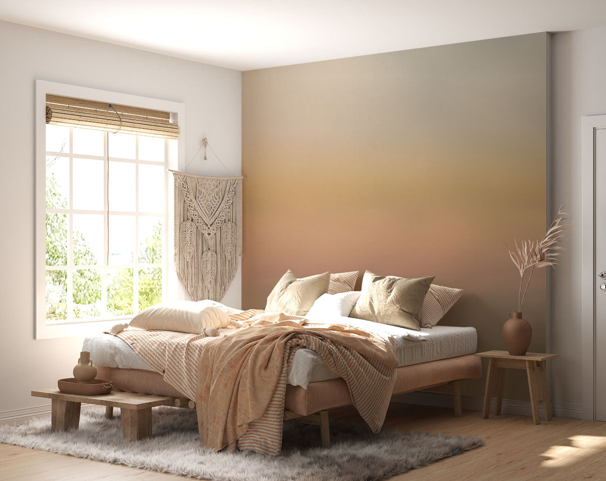 Papier peint Soft Sunset – dégradé de couleurs inspiré du coucher de soleil.