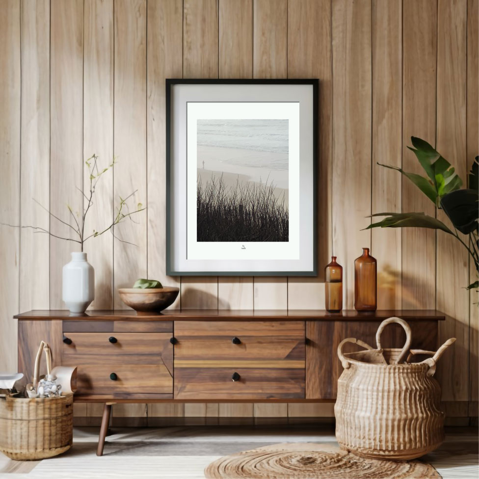 Affiche Winter Time Cold, décor côtier brumeux, illustration By Swelle